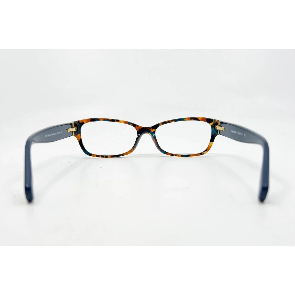 Coach Eyeglasses Women Teal Confetti Blue HC 6078 52 16 135 5337 Tortoise 52mm - Picture 4 of 7